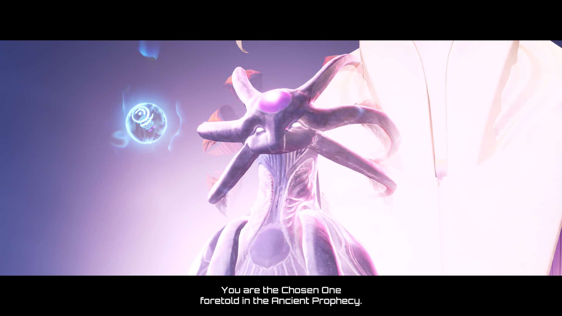 A hologram of an Alien known as the Lamorn speaks to Samus in a recording