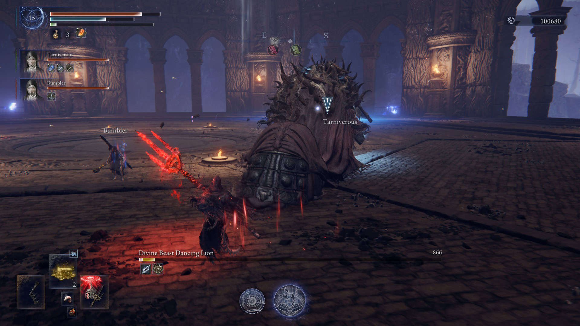 The boss fight against a Dancing Dragon boss, originally from Shadow of the Erdtree DLC for Elden Ring
