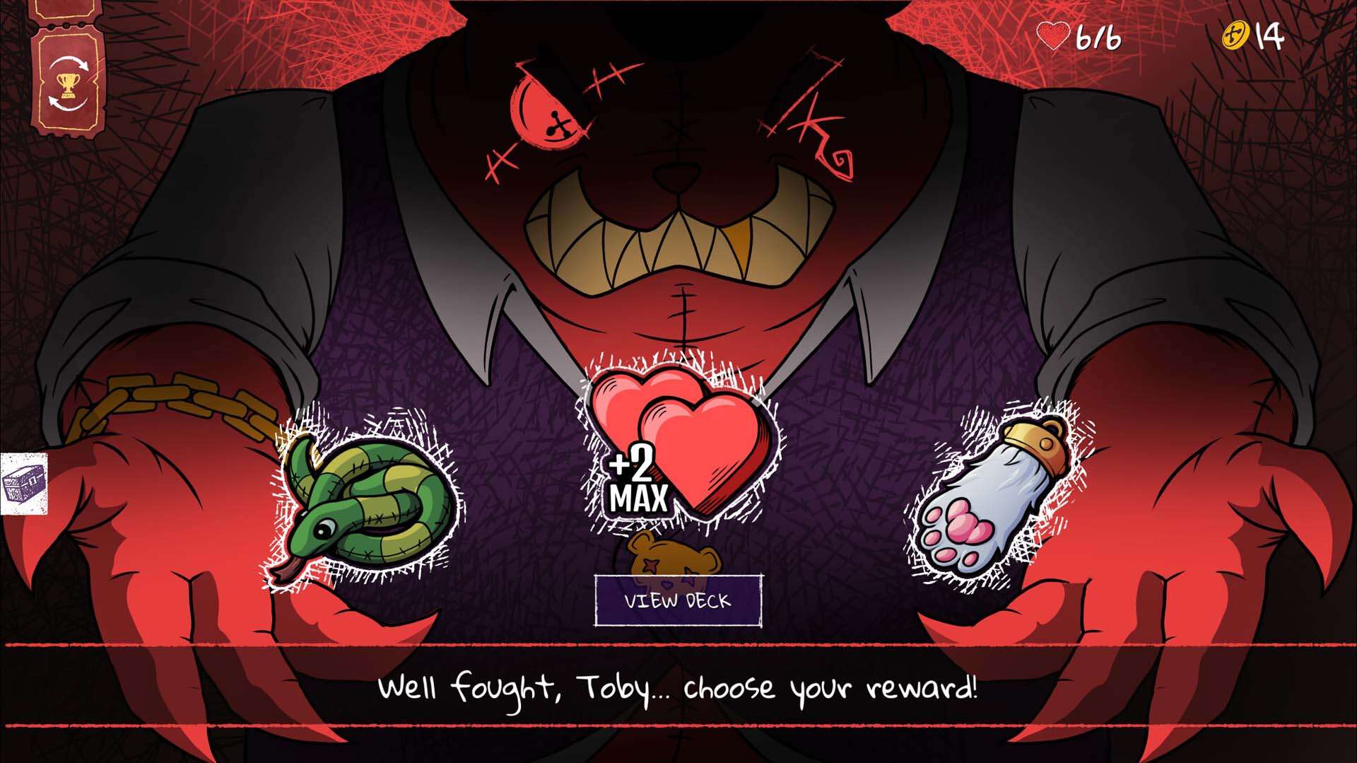 A screenshot of upgrading in Bearly Brave