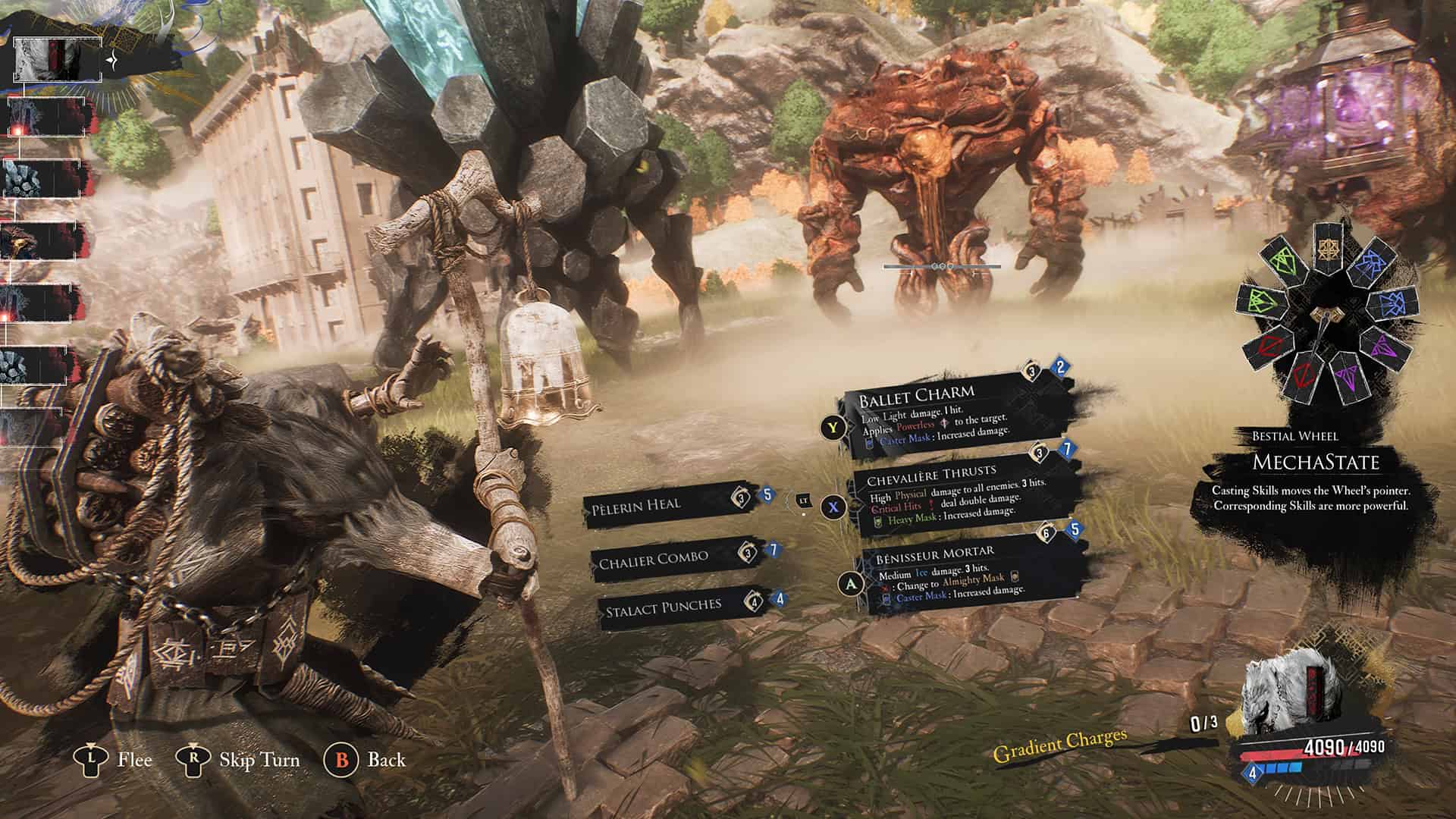 A screenshot of combat in Clair Obscur: Expedition 33