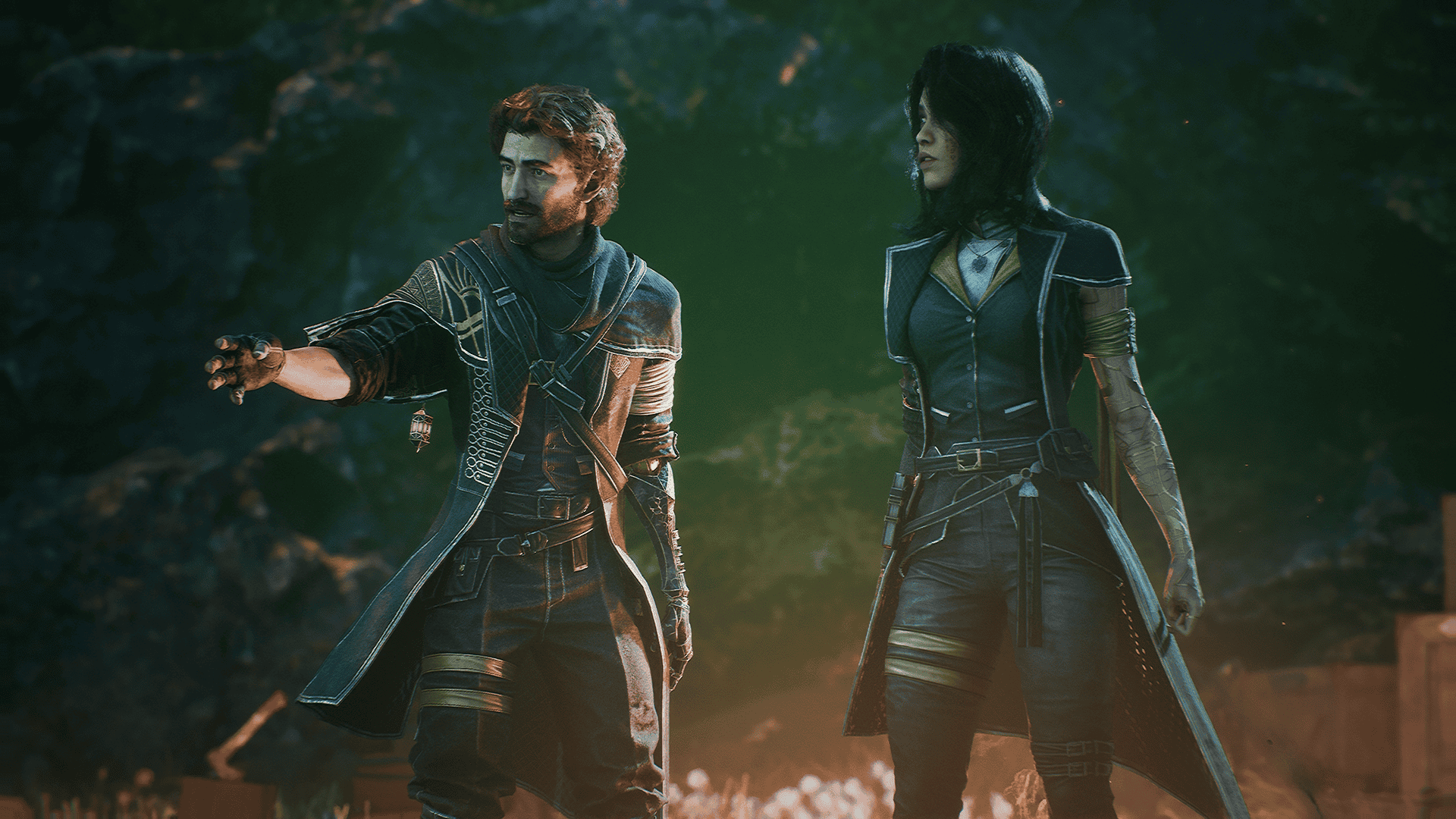Clair Obscur screenshot of two characters.