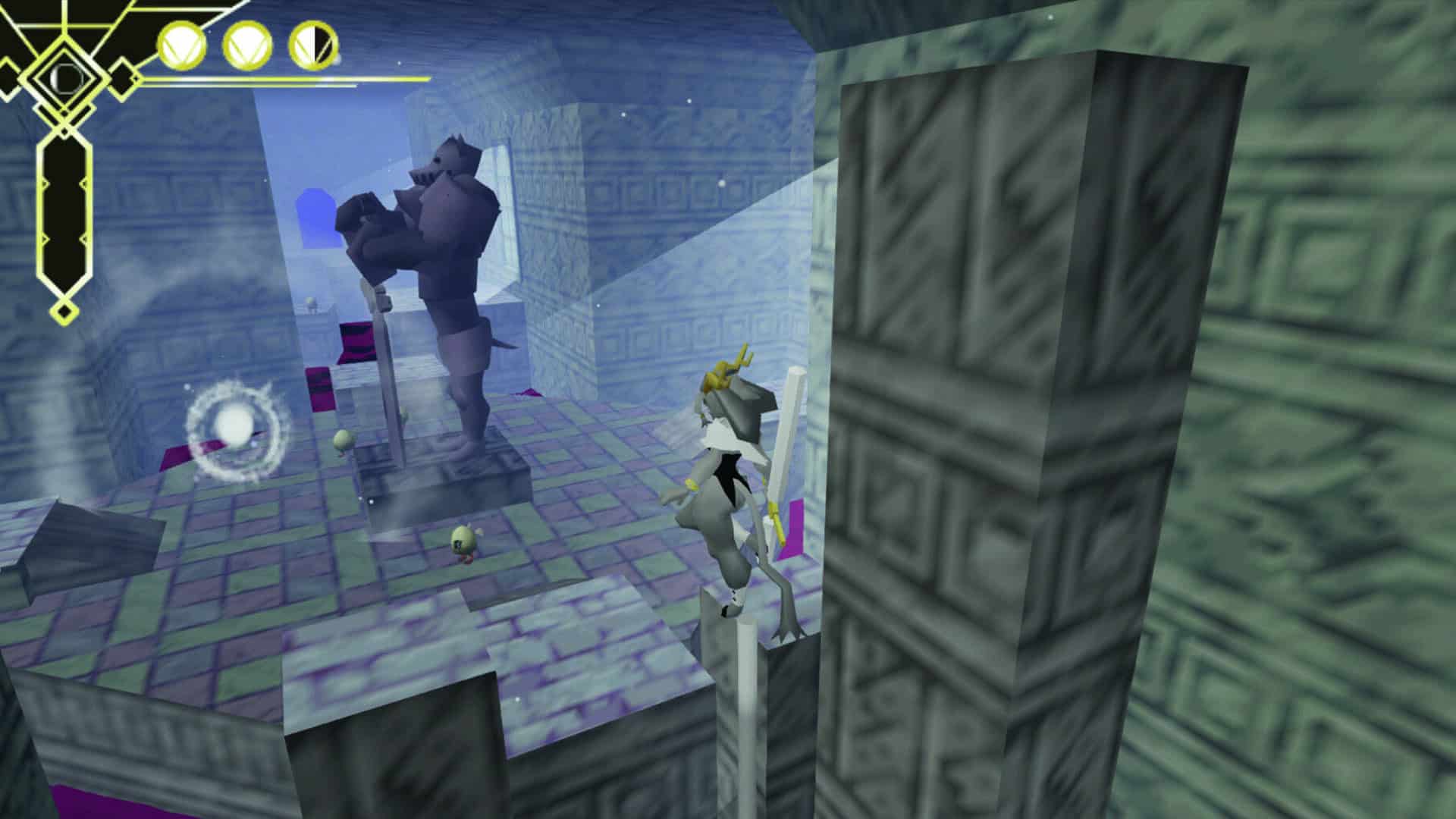 A screenshot of gameplay in Pseudoregalia