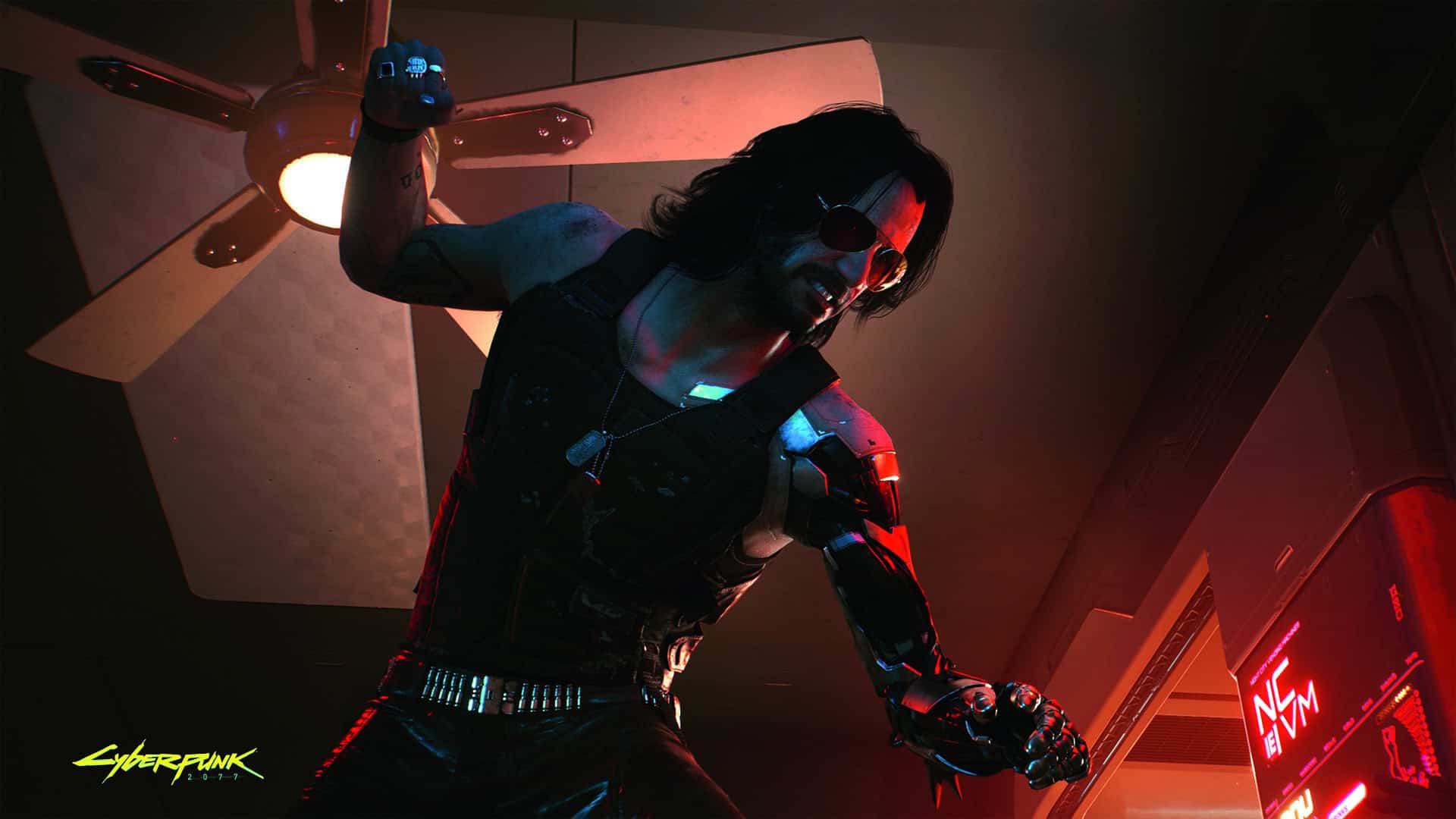 A screenshot of Johnny Silverhand in Cyberpunk 2077