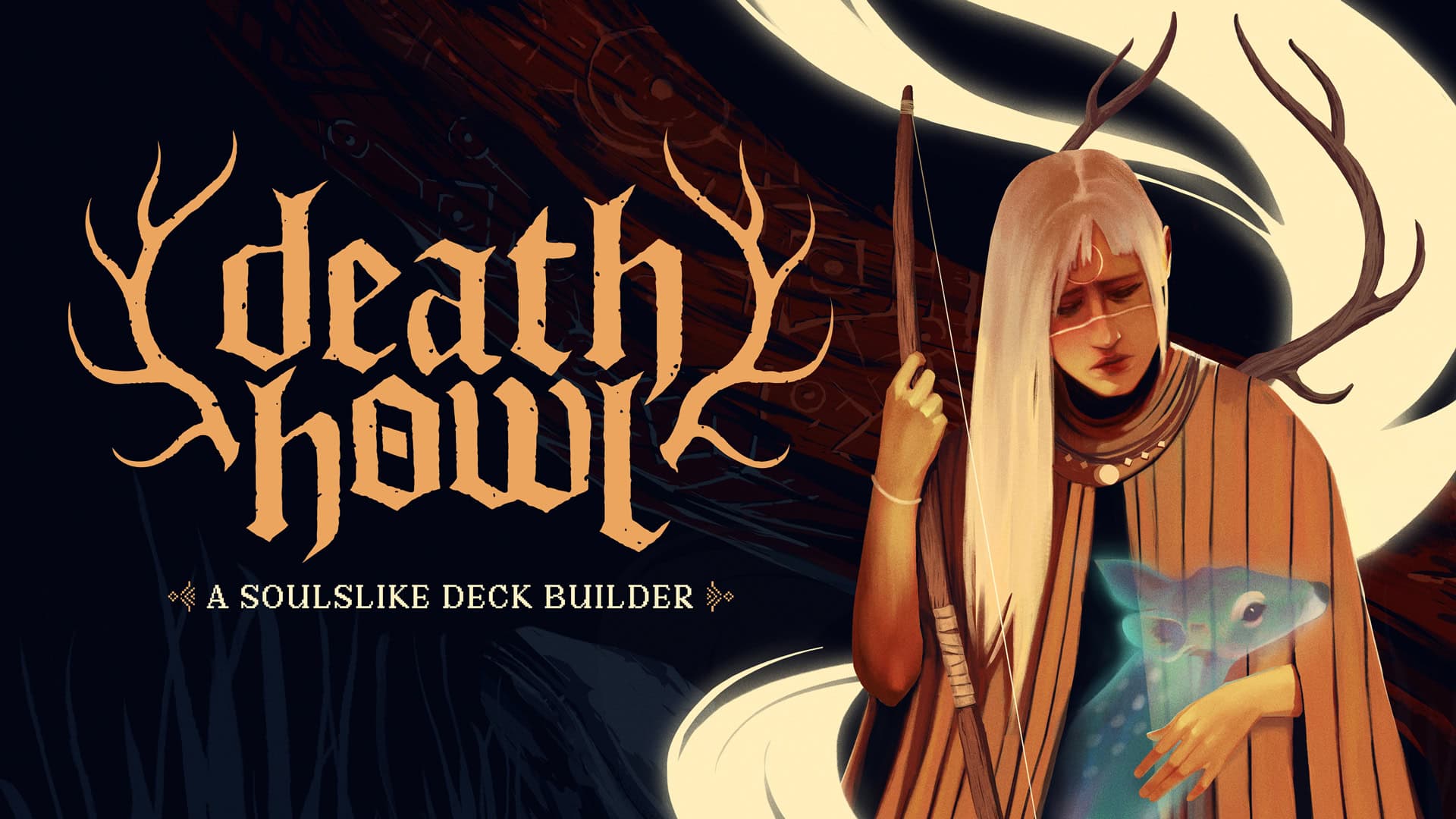 Death Howl Key Art showing a woman in tribal clothing holding a staff.