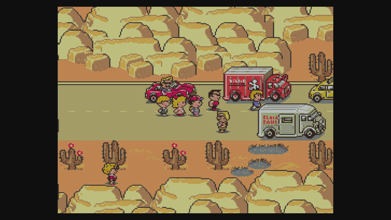 A screenshot of gameplay in Earthbound