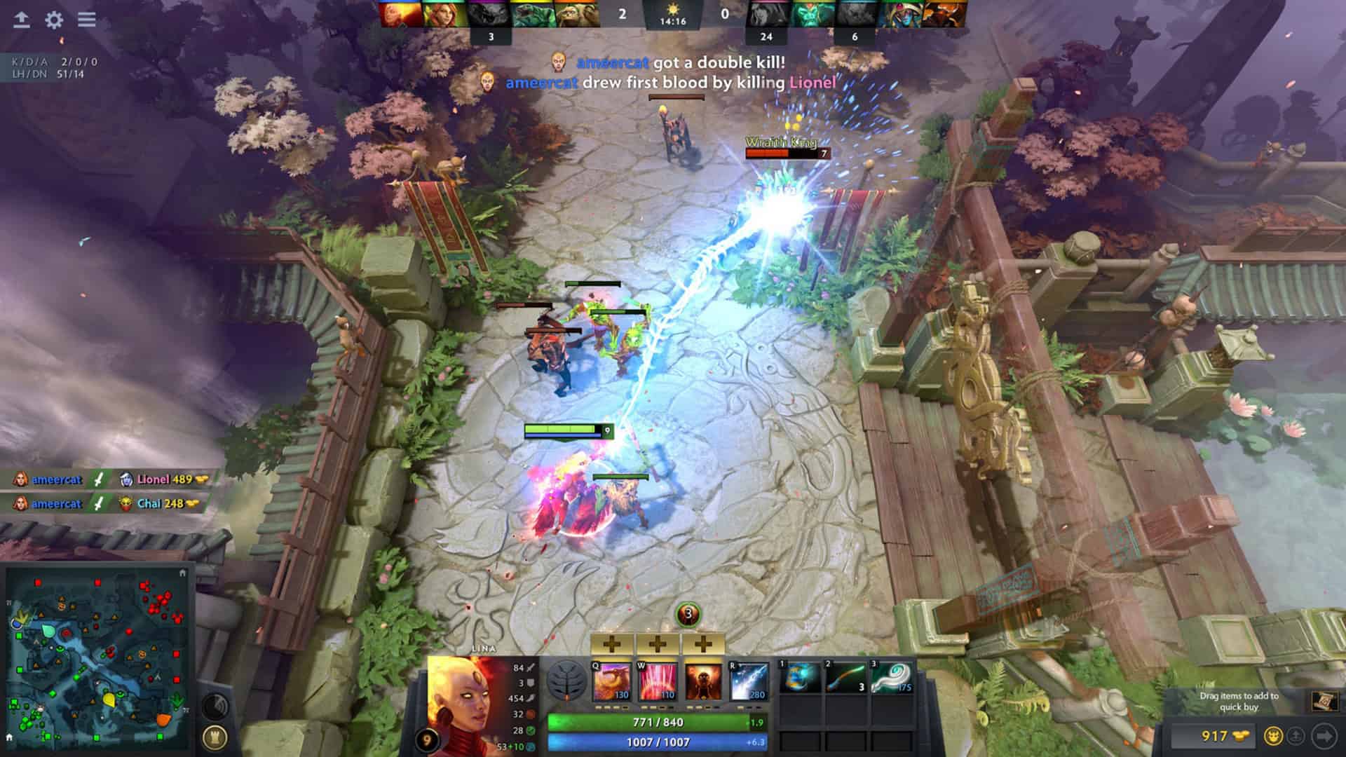 Dota 2 gameplay screenshot.