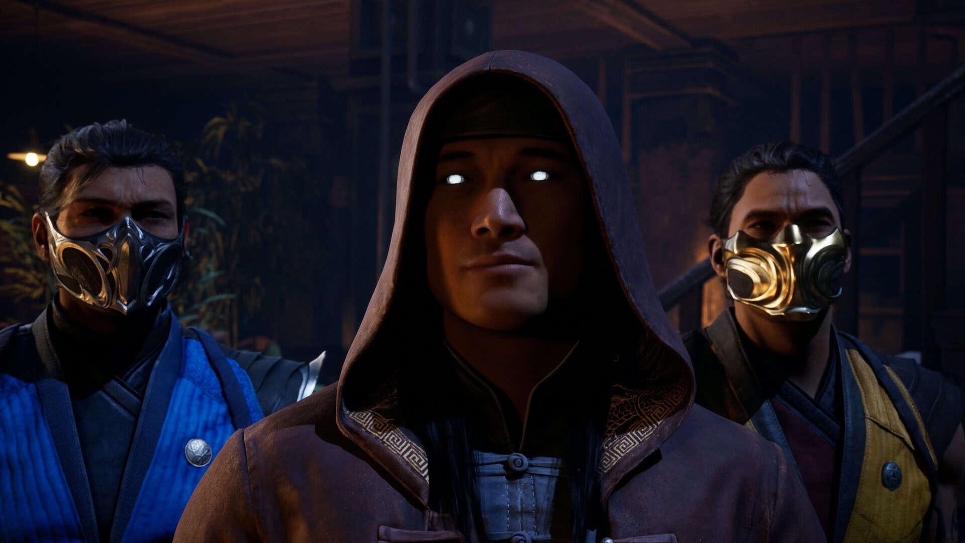 Mortal Kombat 1 screenshot featuring Scorpion, Sub-Zero and Raiden.