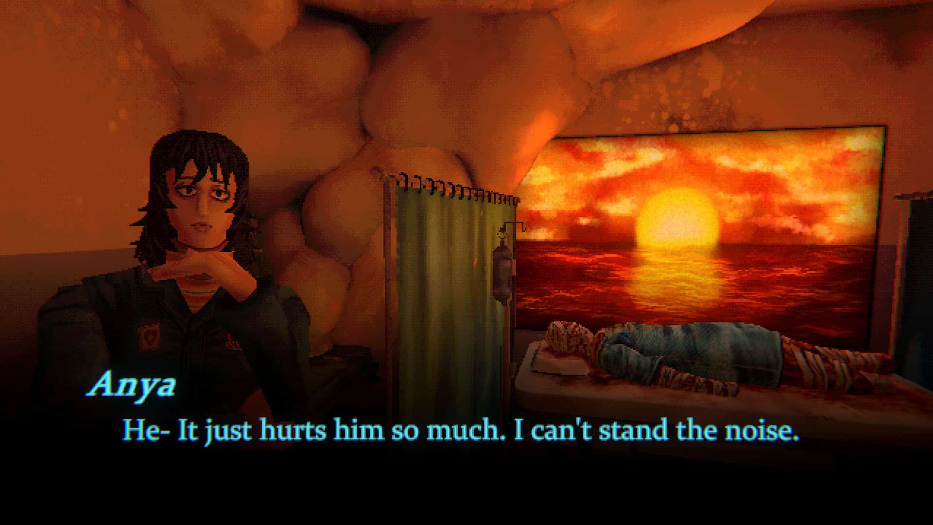 A screenshot of Captain Curley in Mouthwashing