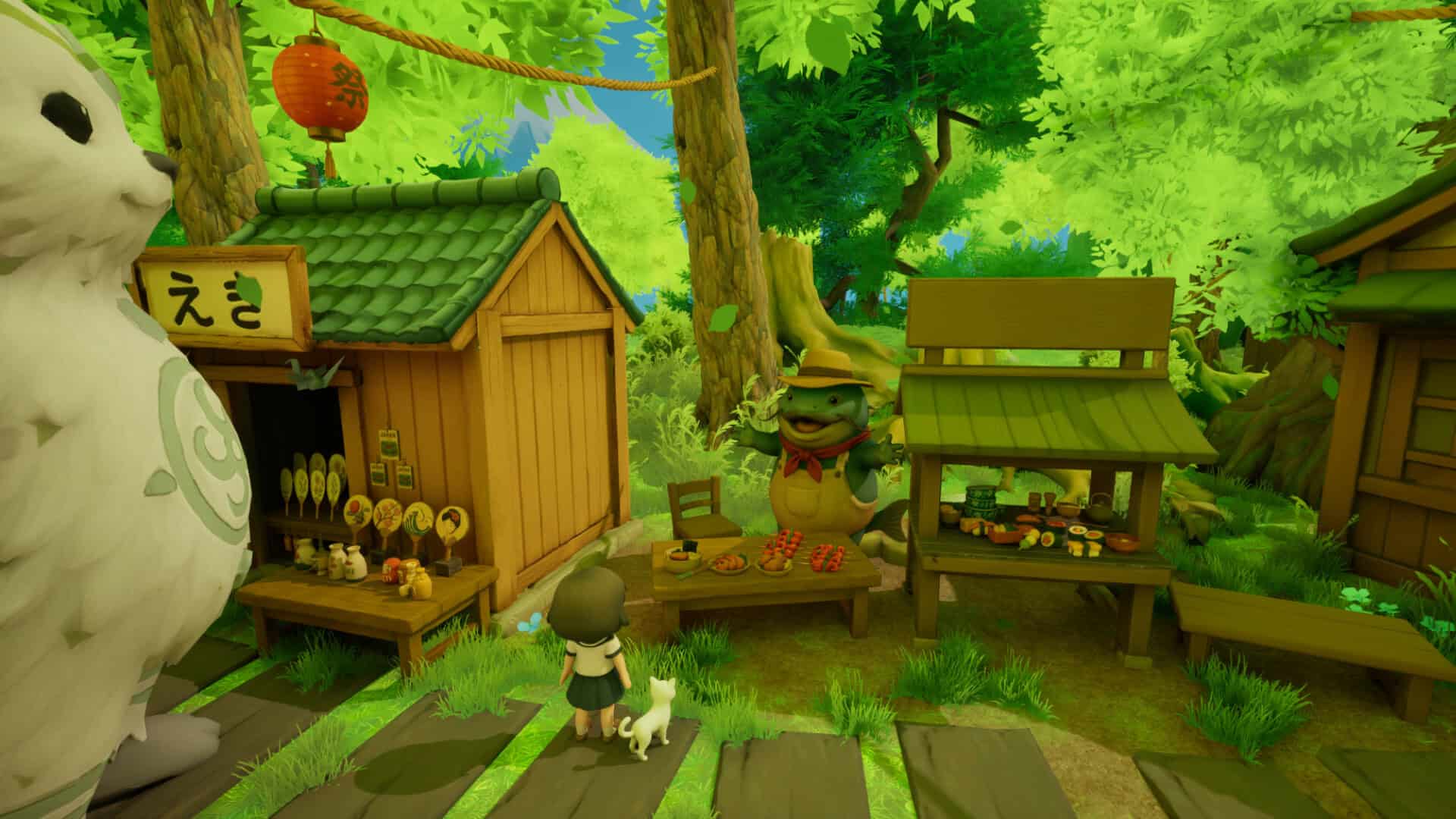 A screenshot of Mika interacting with an NPC