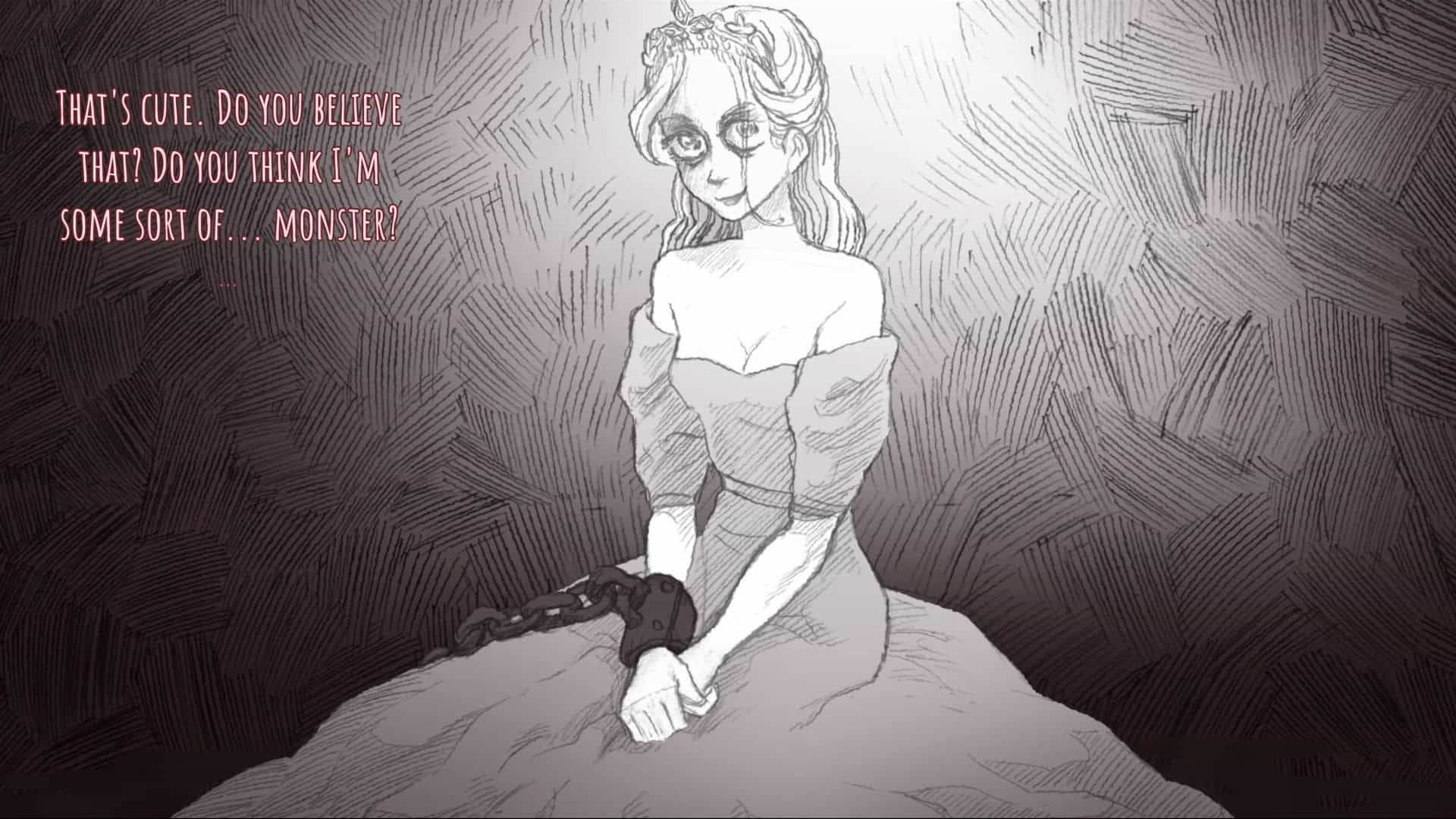 A threatening looking princess bids the player to let her go.