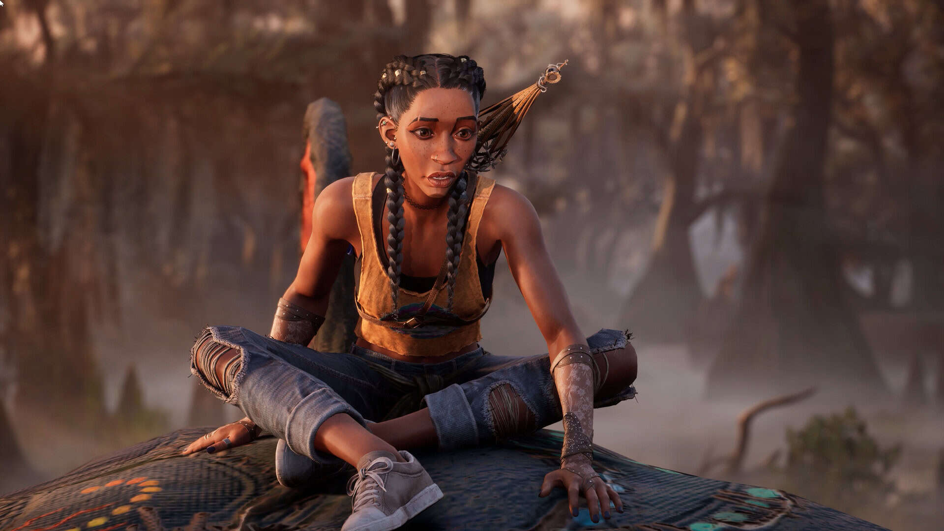 A screenshot of Hazel Flood in South of Midnight