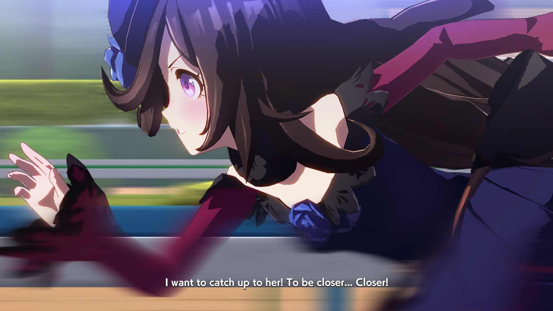 Umamusume Pretty Derby screenshot showing a character running