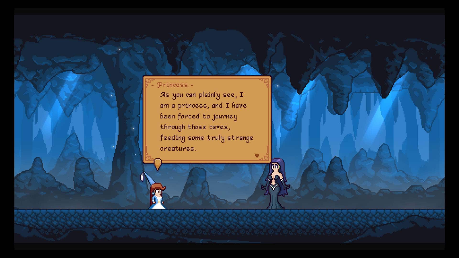 A Princess having a conversation in Hungry Horrors.