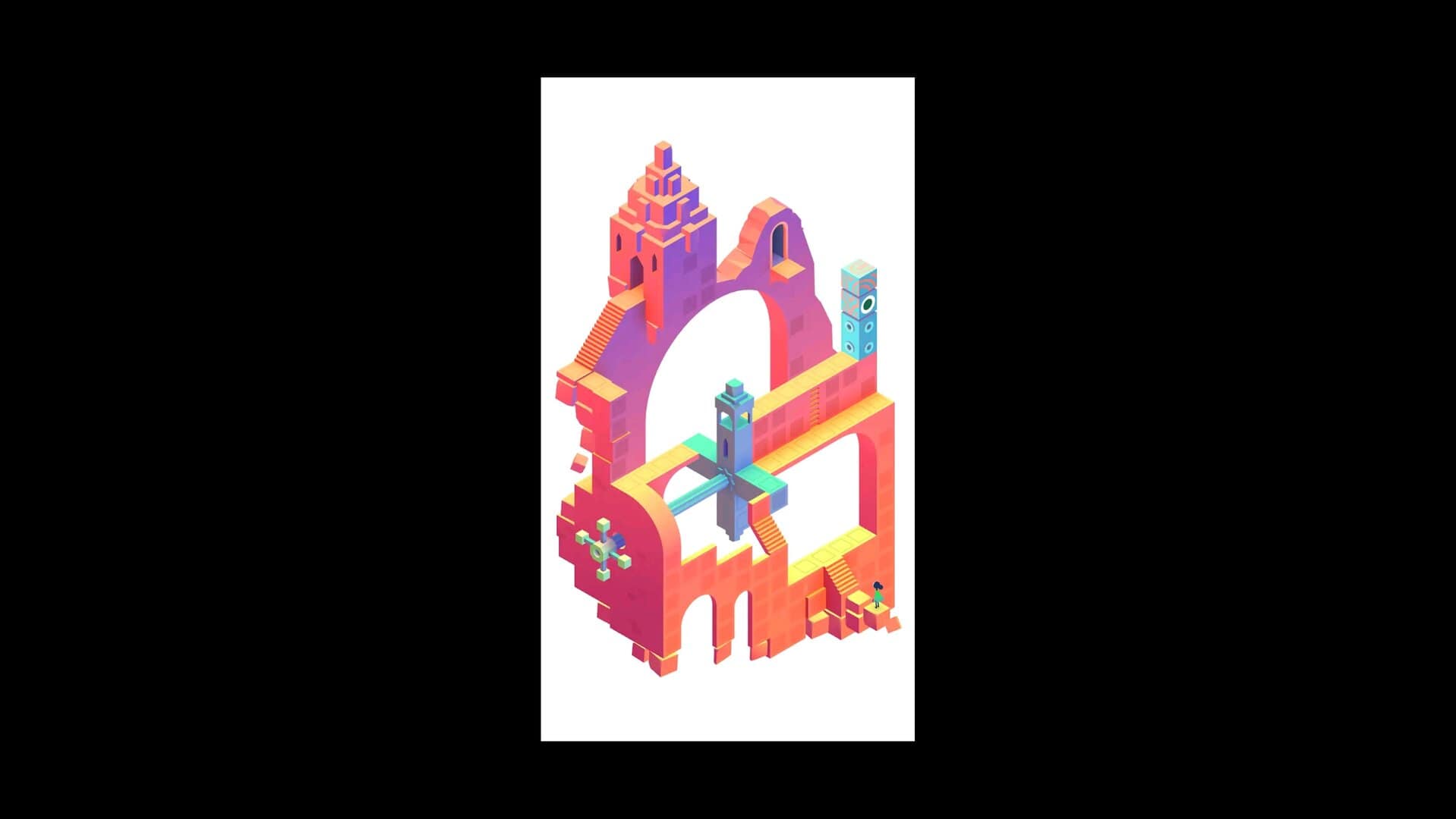 A Dali-esque puzzle world.