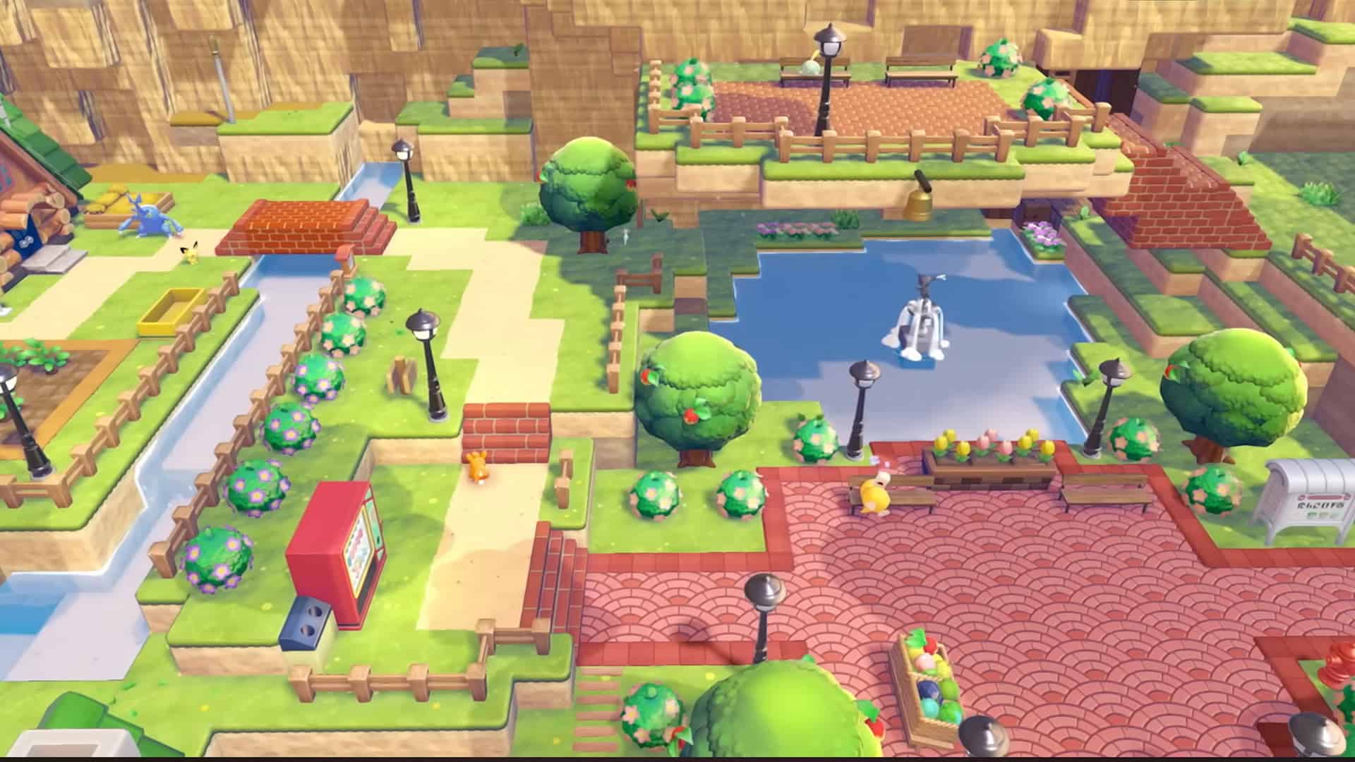 Pokemon Pokopia screenshot of a player's town