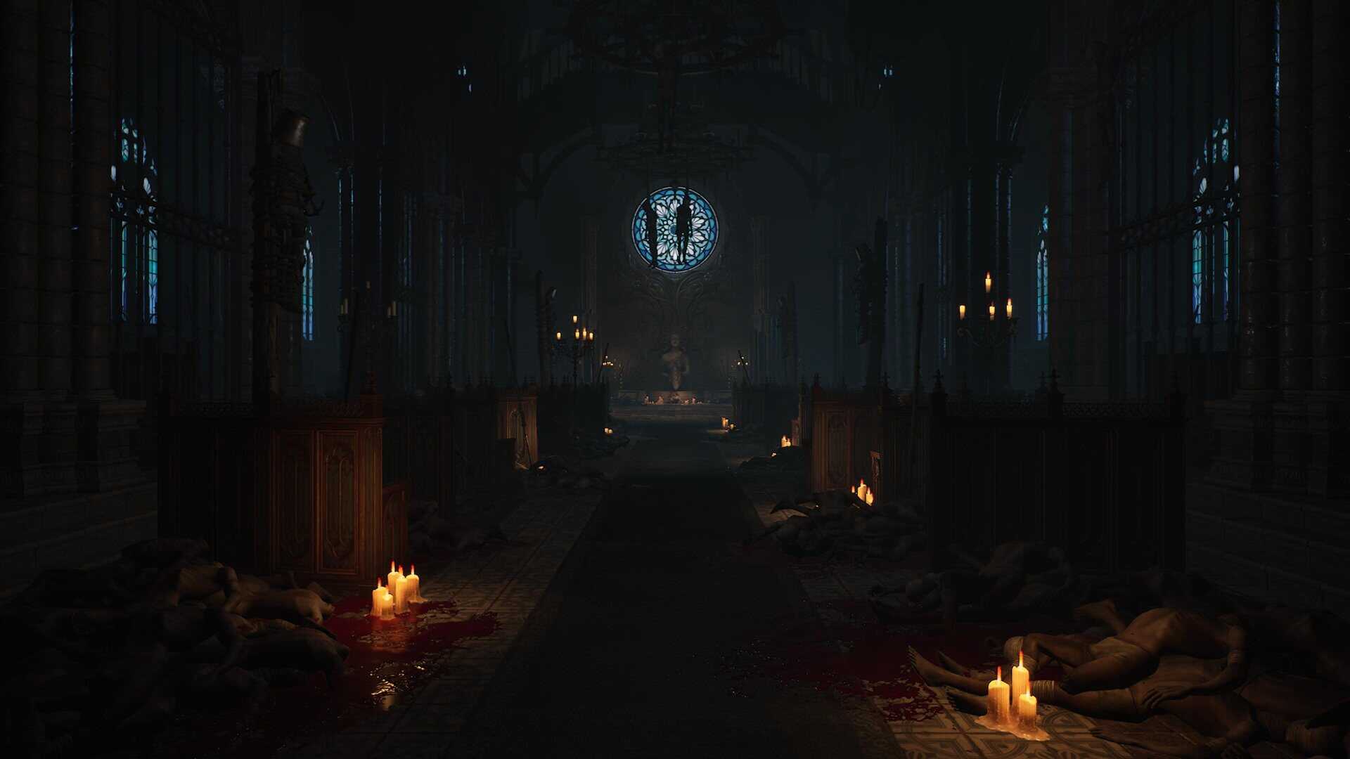 A screenshot of a cathedral in Crisol: Theater of Idols