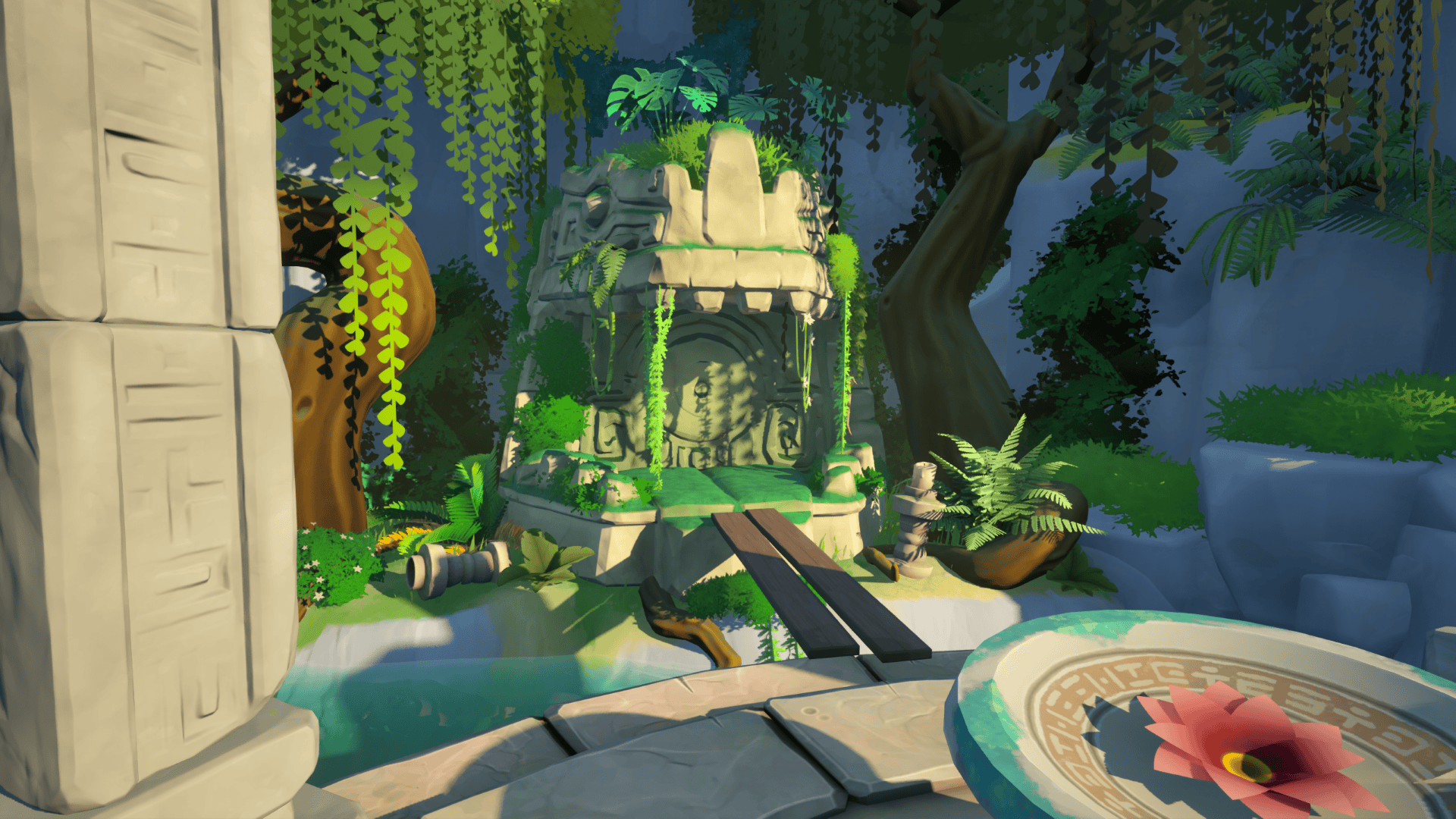 A screenshot of a ruin in Escape the Riddlerock Ruins