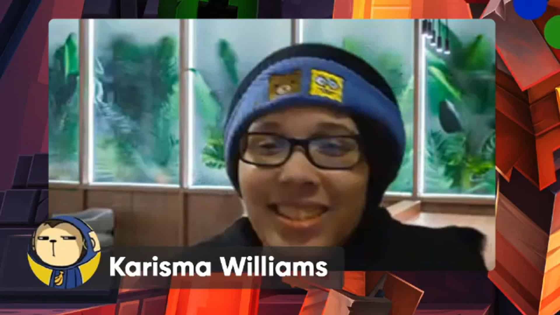 A screencap of Karisma Williams from an interview with the XboxEra Podcast