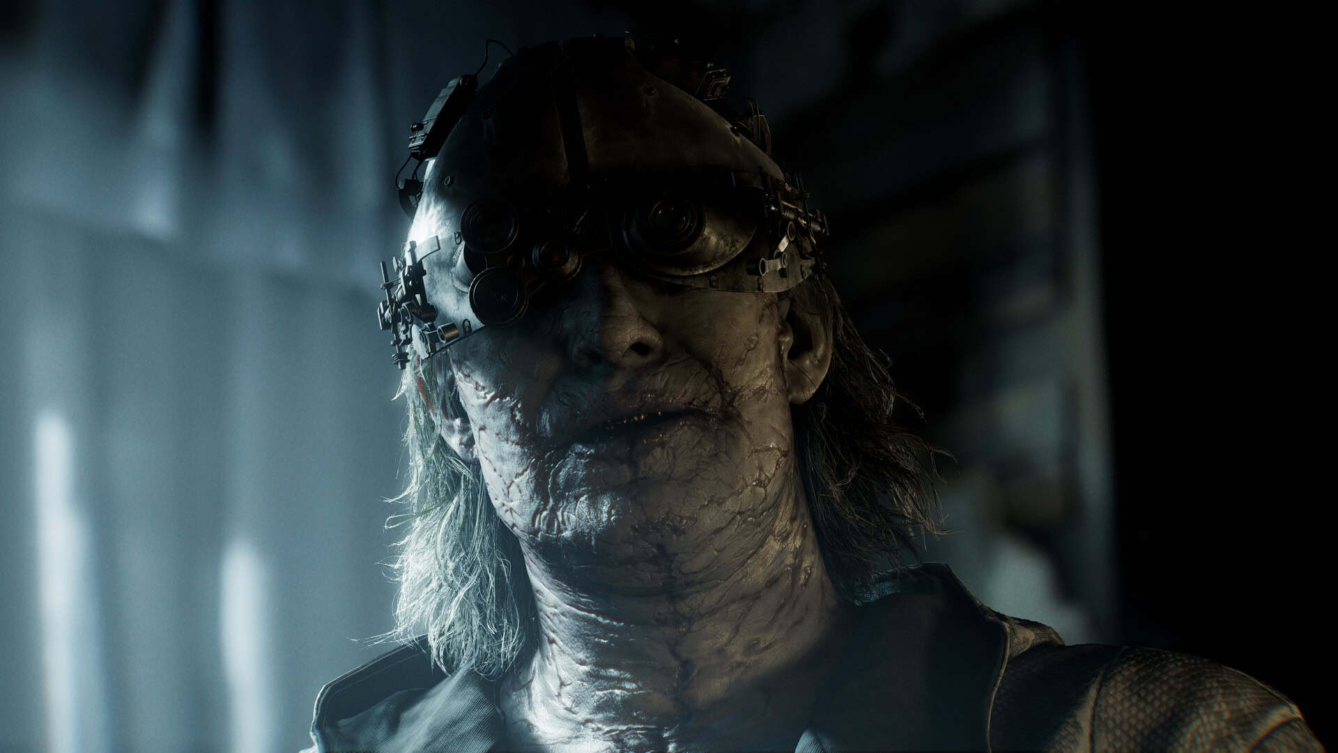 A mutated looking man creature in Resident Evil Requiem