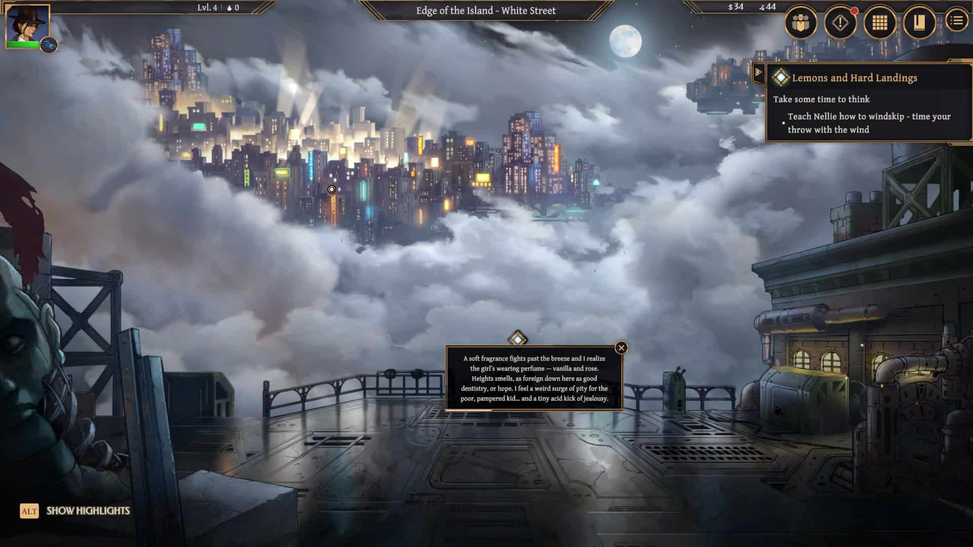 A panorama of the floating islands with skyscrapers