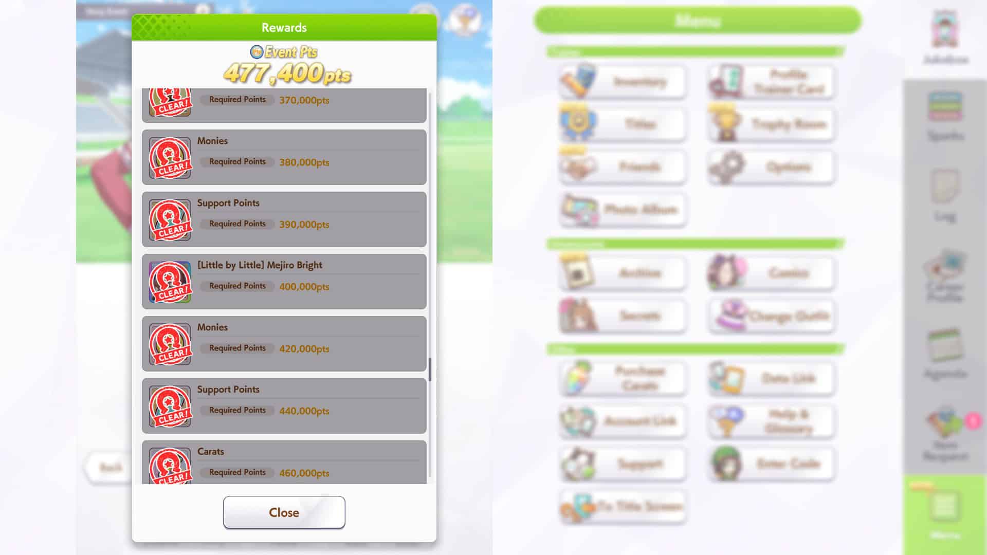 Event Point Rewards For Flying Run-Up