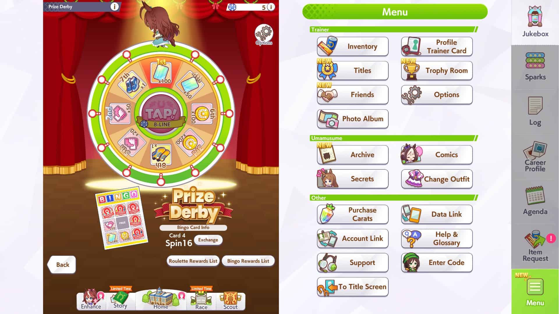 Prize Roulette Flying Run-Up Event