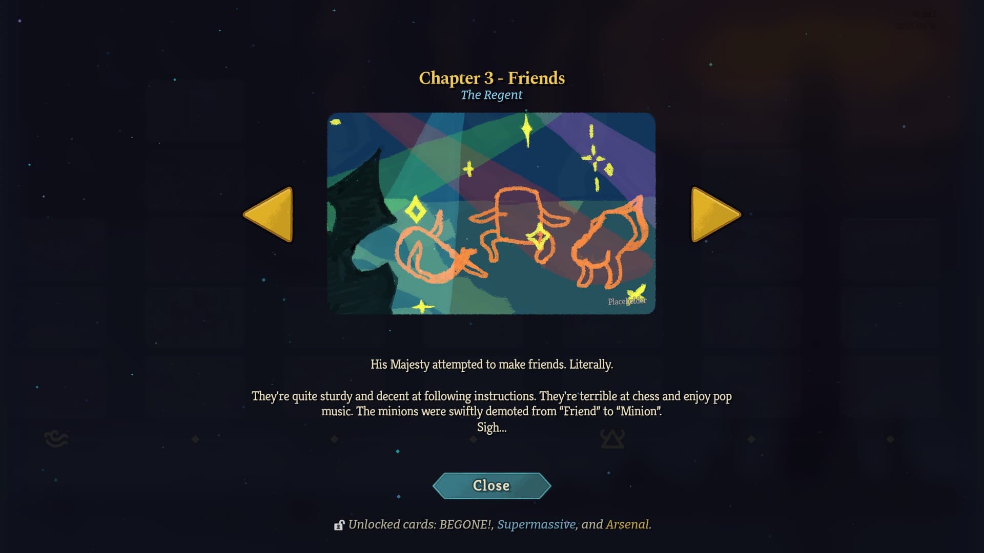 A placeholder art for dancing minions, drawn in an MS-Paint style in Slay the Spire 2