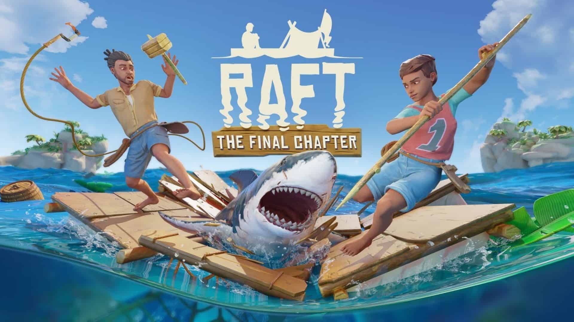Logo for the final update for the game Raft, titled The Final Chapter