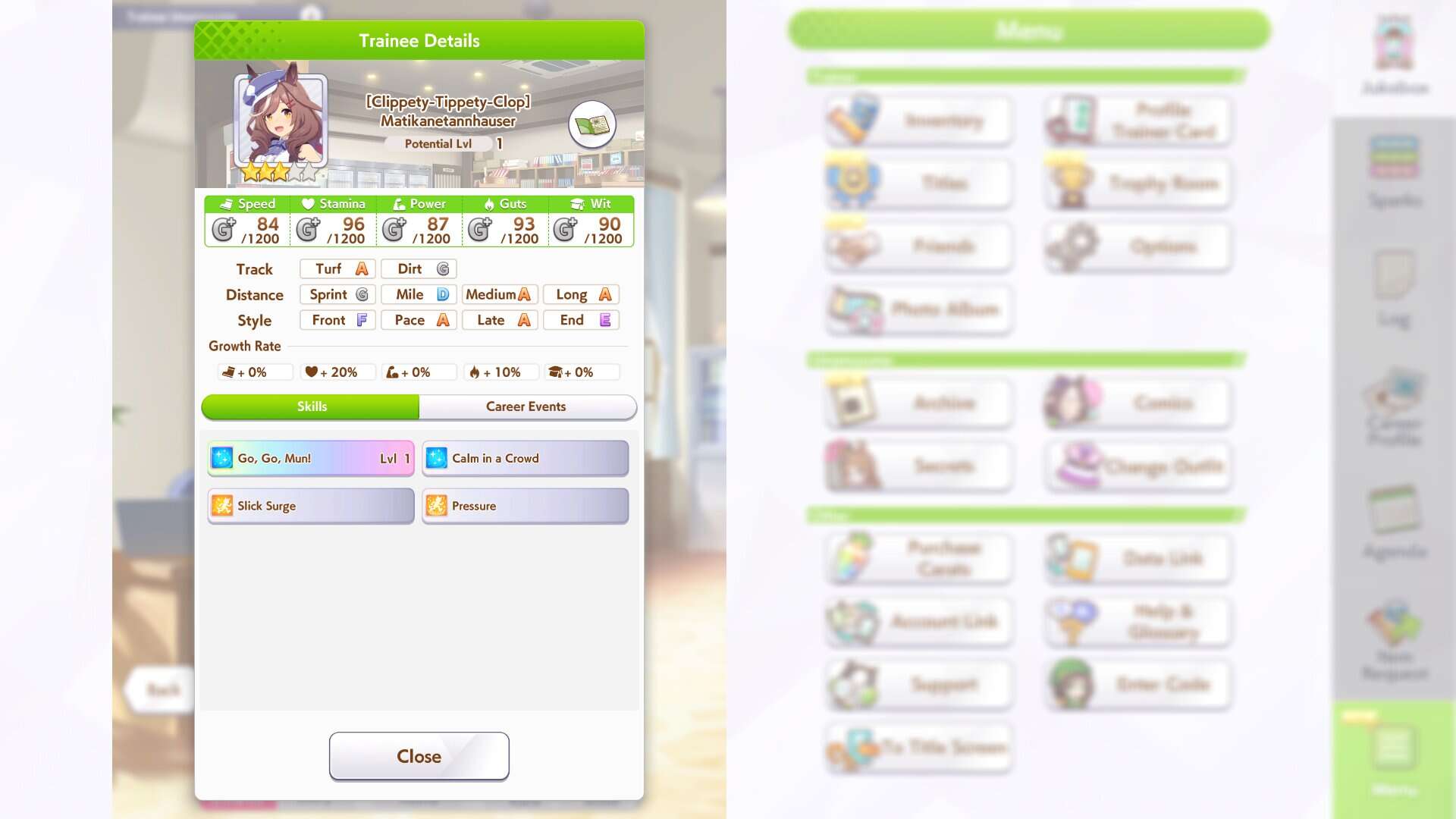 Mambo base stats