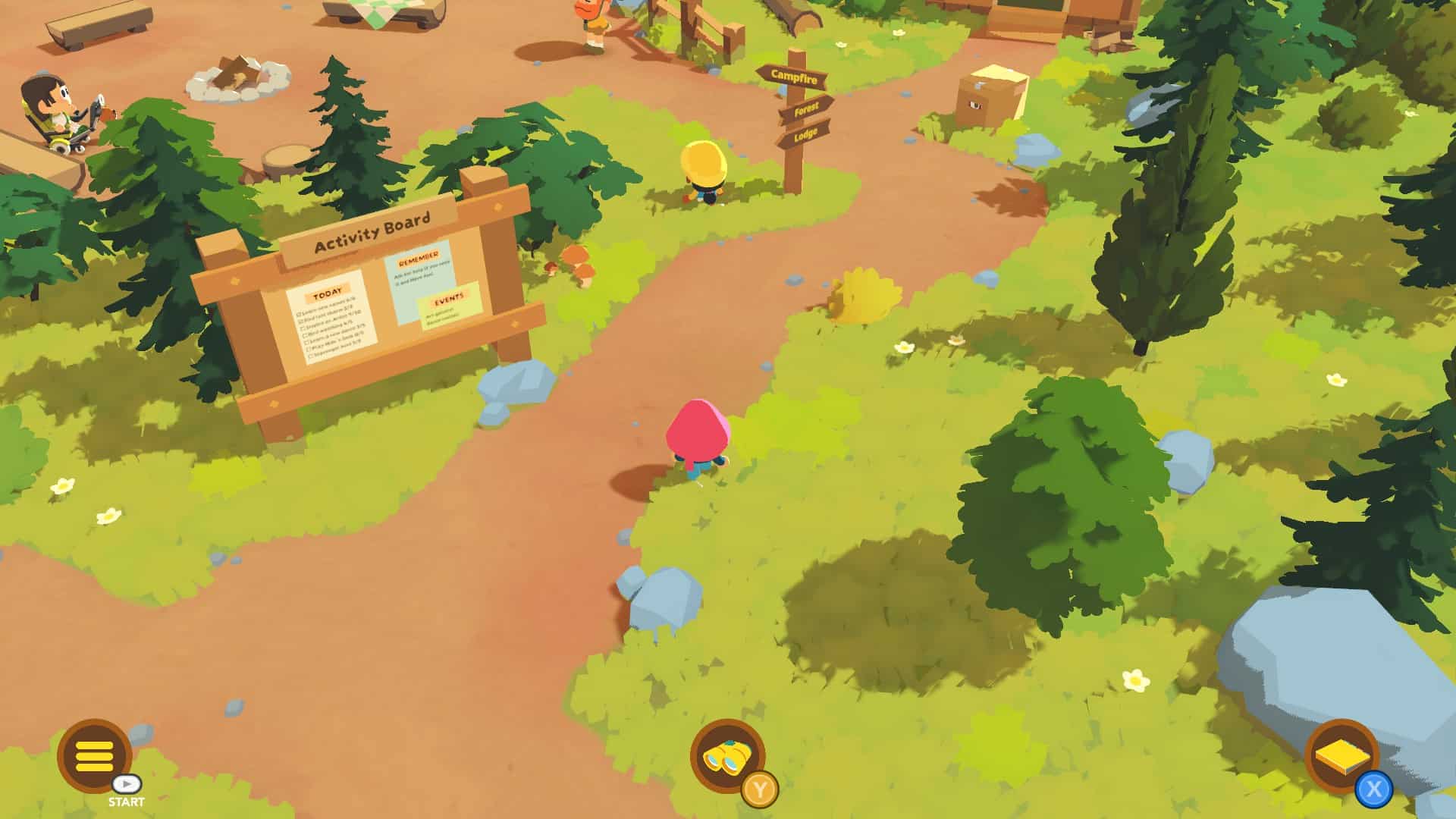 A bird's eye view of the camp