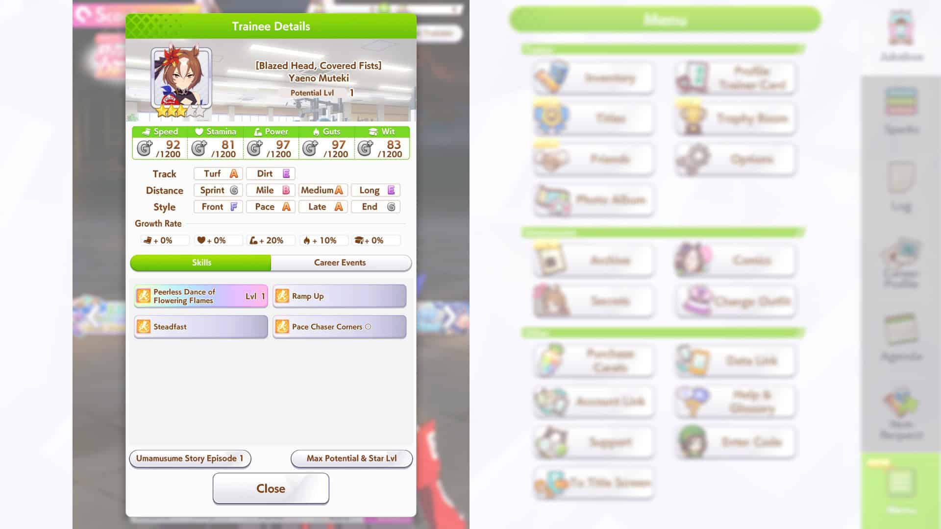 Yaeno Muteki stats