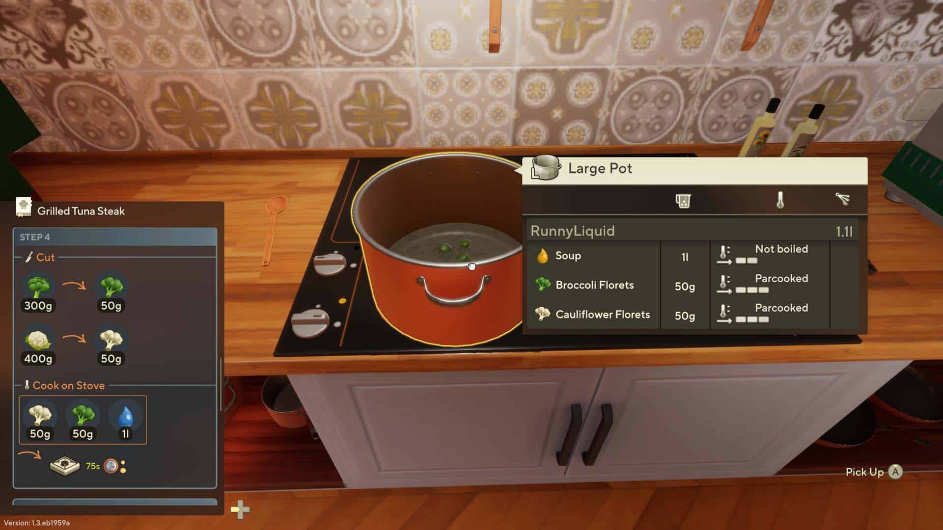 Reading a recipe in Cooking Simulator 2: Better Together