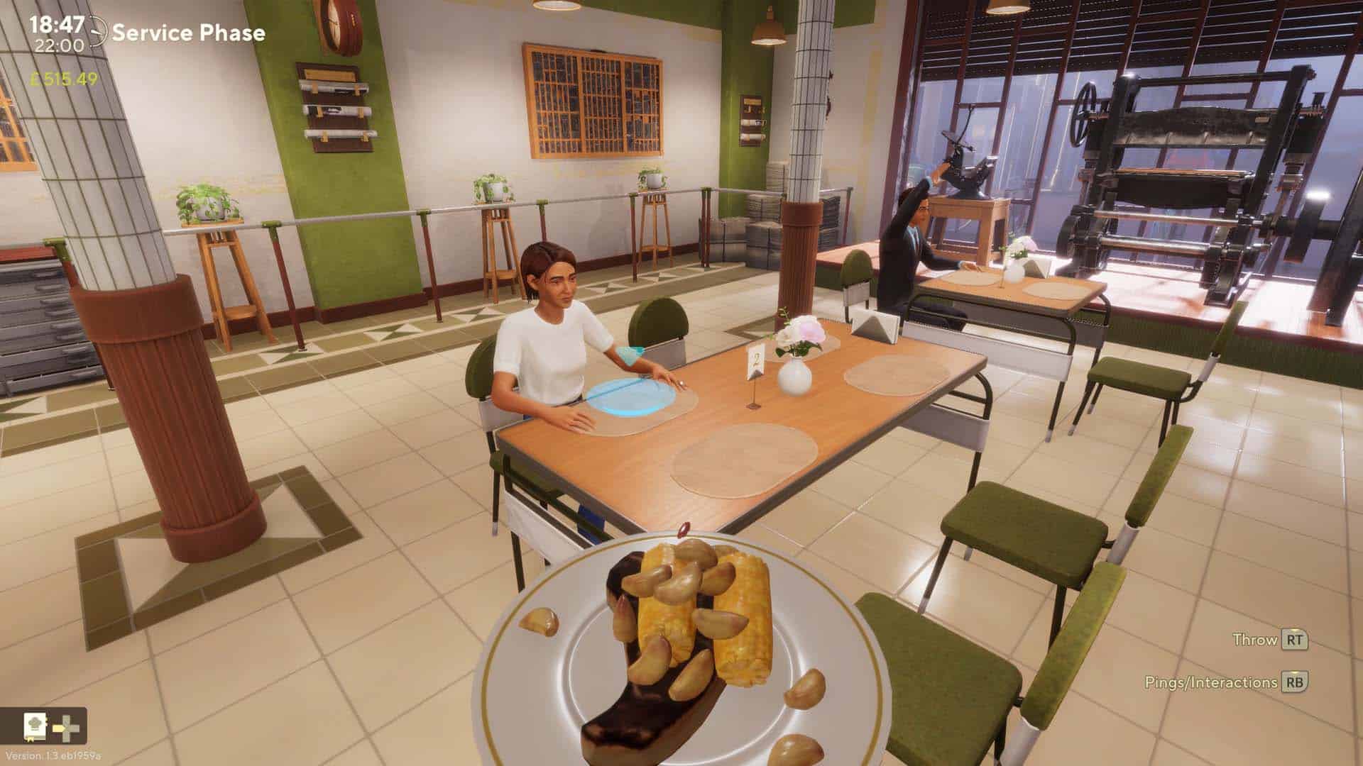Serving food to customers in Cooking Simulator 2: Better Together