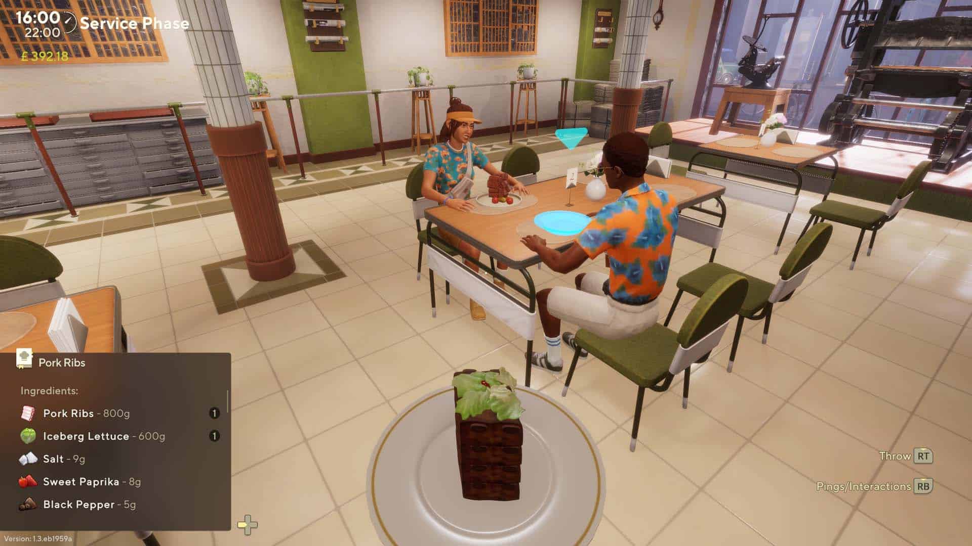 Serving two customers in Cooking Simulator 2: Better Together