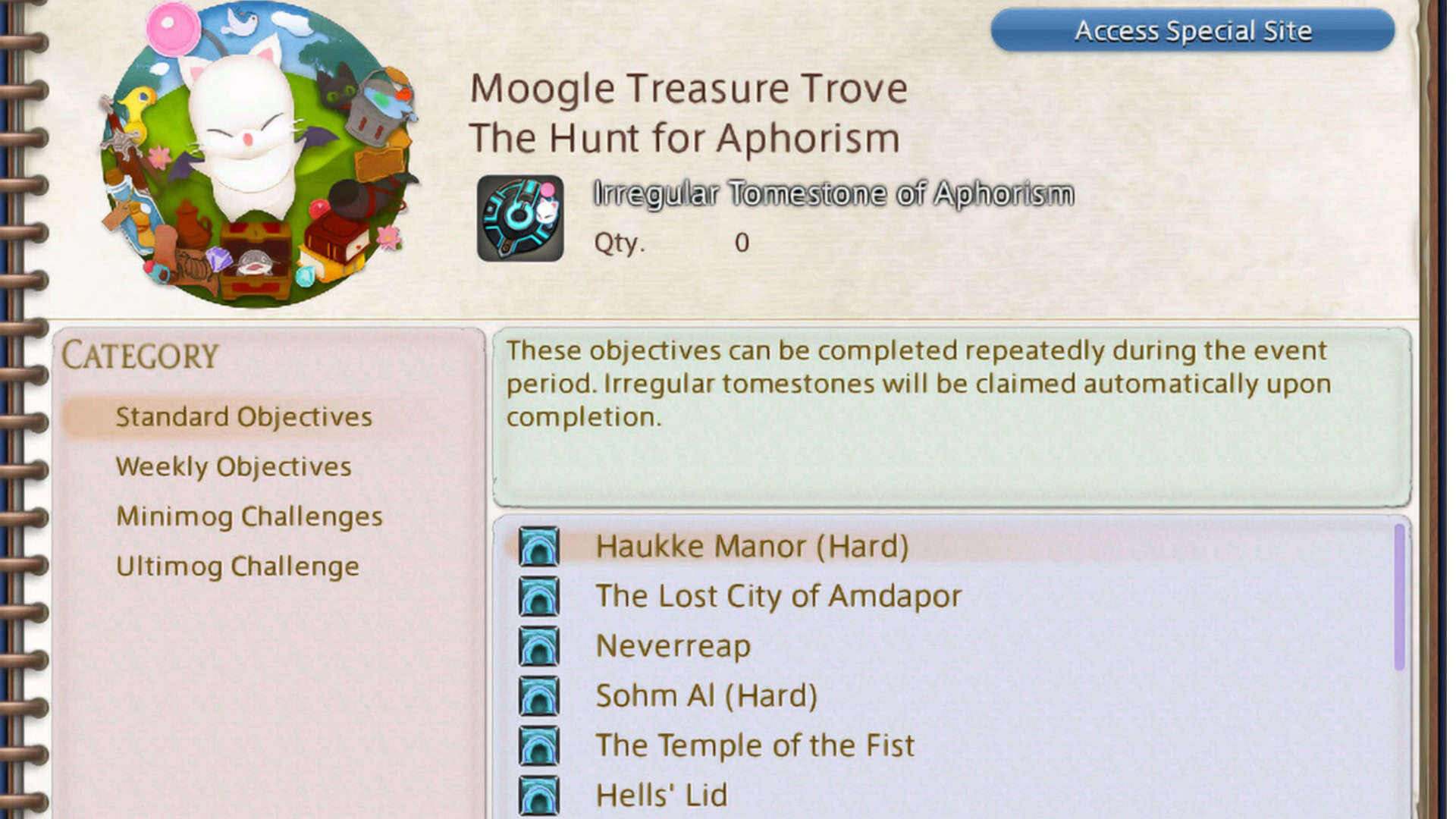 Final Fantasy 14 Mogpendium