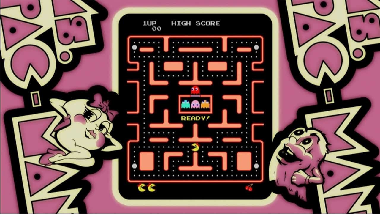 Ms. Pac-Man machine screen