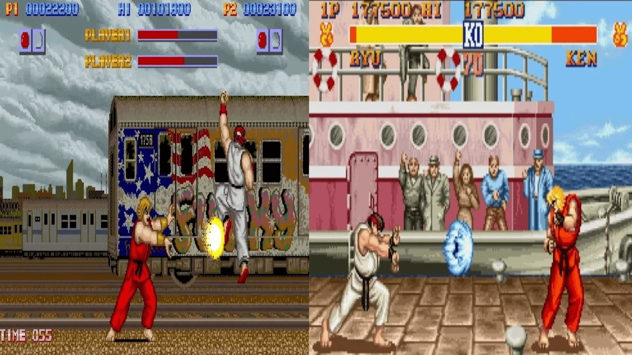 Street Fighter 1 and 2 comparison
