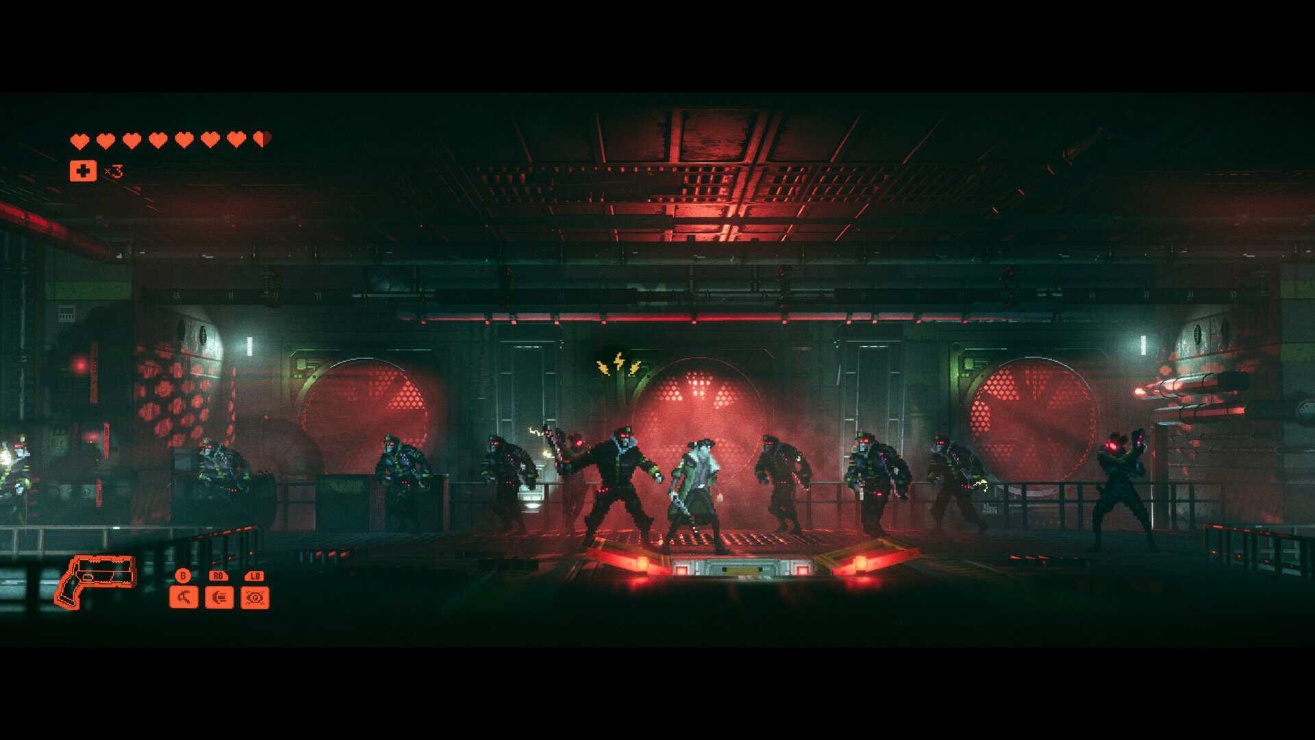 A screenshot of combat in Replaced.