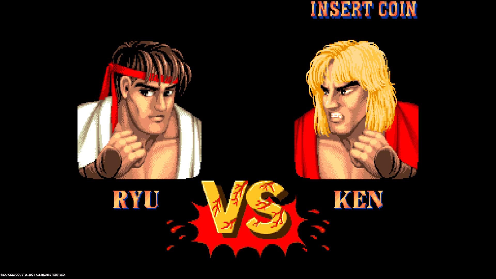 Ryu vs Ken in Street Fighter