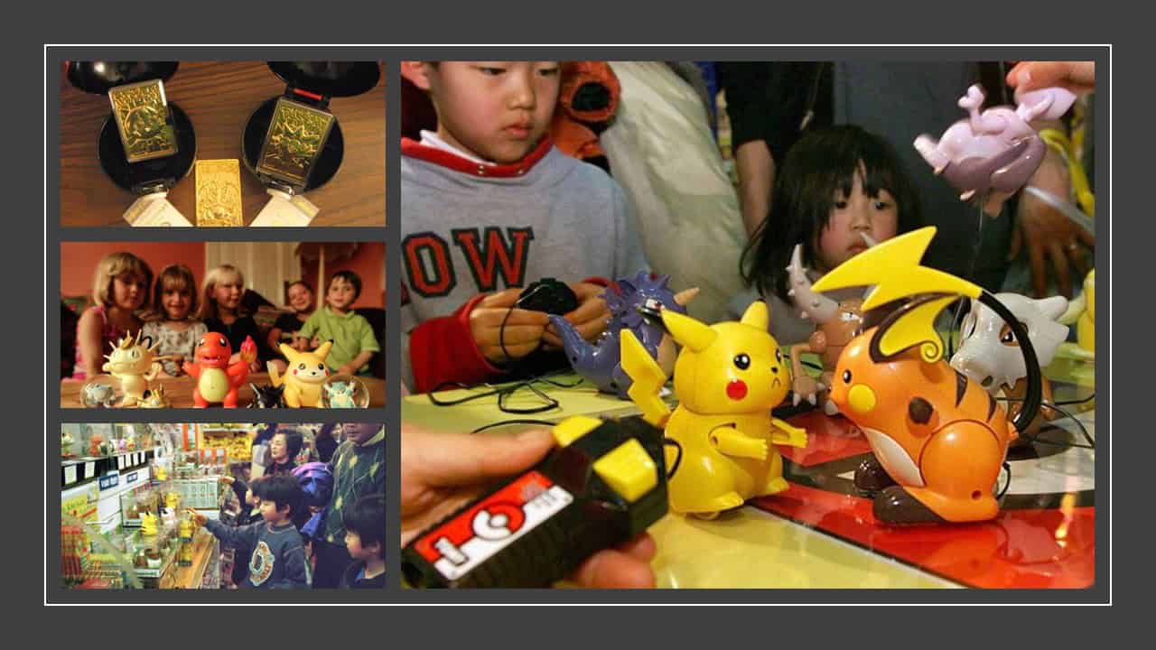 A variety of Pokemon toys that launched in the late '90s.