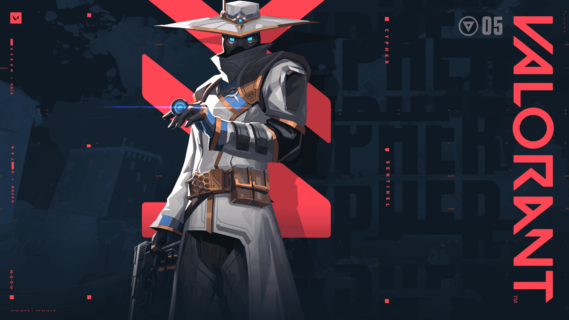 key art of VALORANT agent Cypher