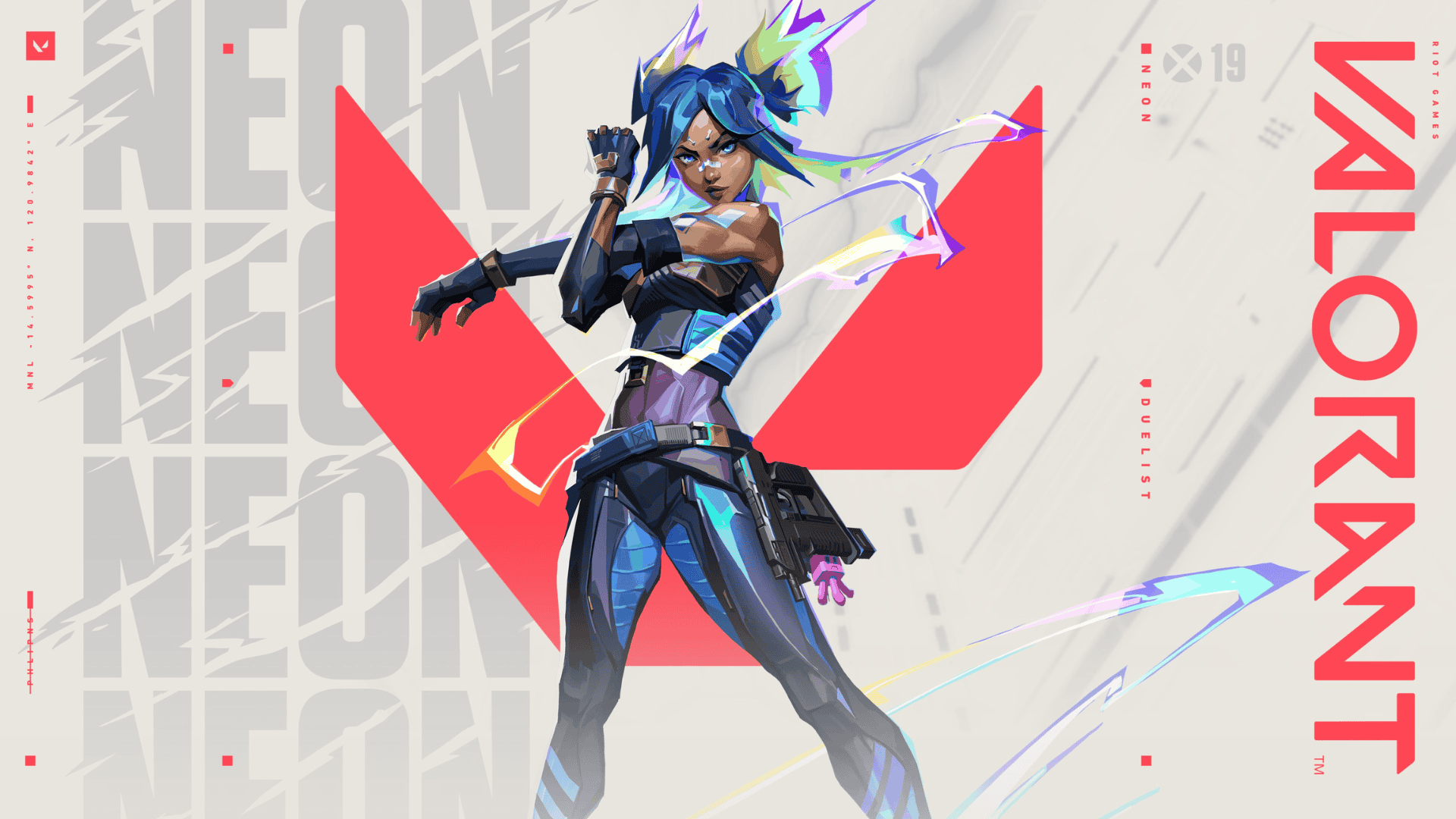 key art of VALORANT agent Neon