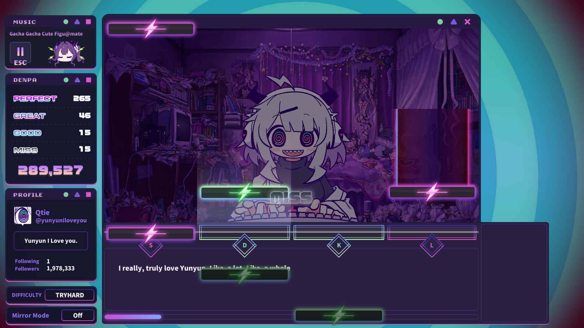 A song playing in Yunyun Syndrome?! Rhythm Psychosis