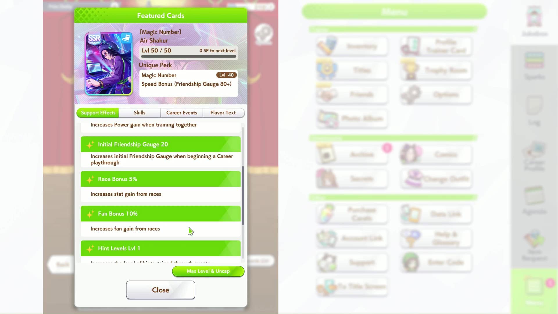 Air Shakur SSR Speed Support Card