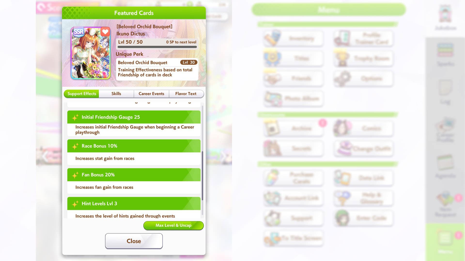 Ikuno Dictus SSR Support Card Umamusume Pretty Derby