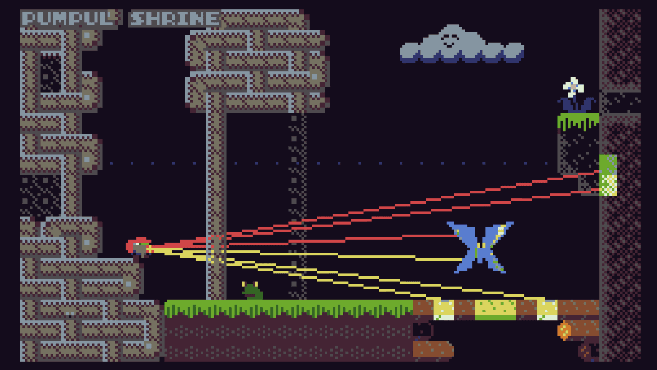 Screenshot of the player character scanning a butterfly in EMUUROM