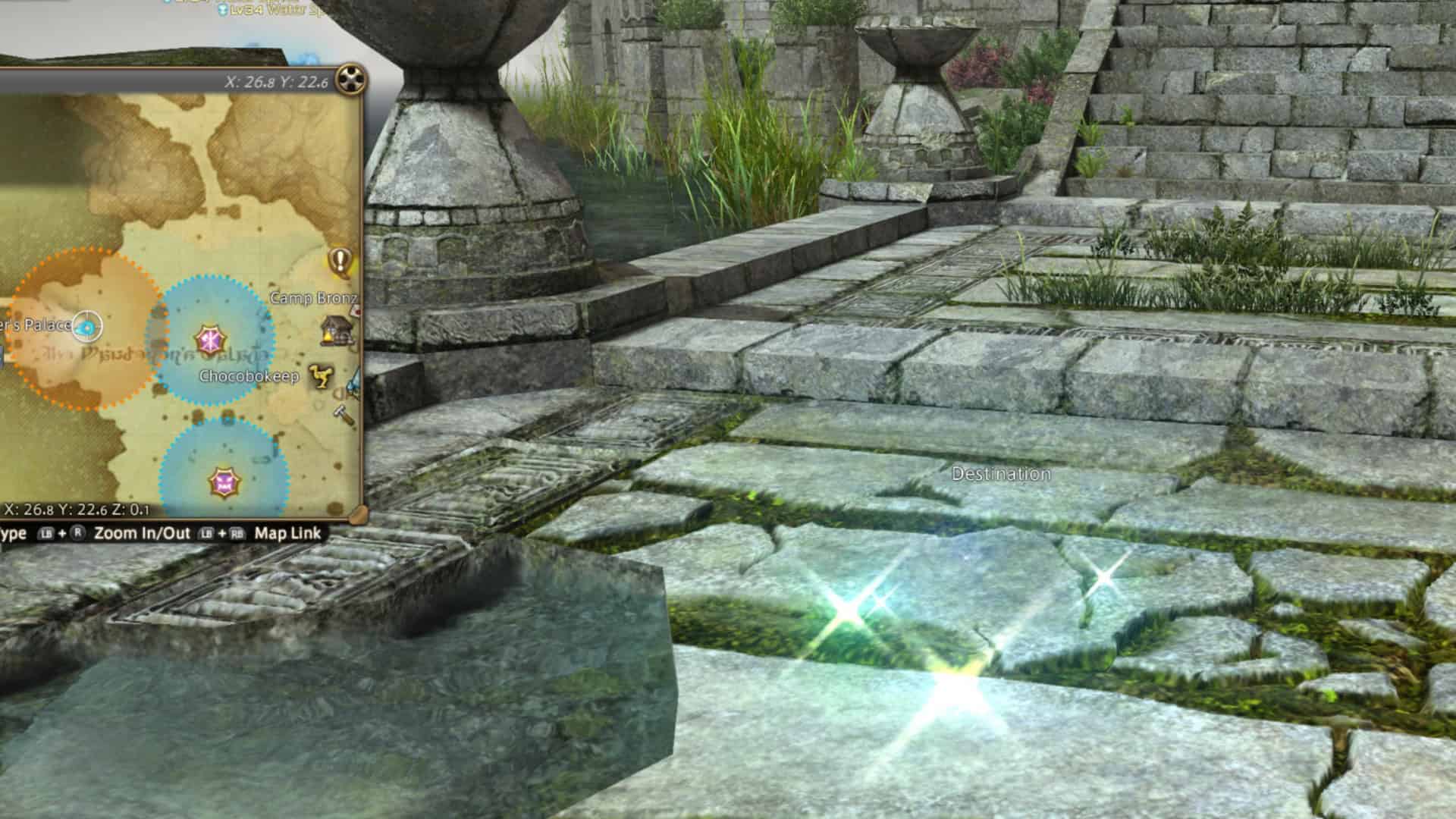 Final Fantasy 14 Destination icon. 