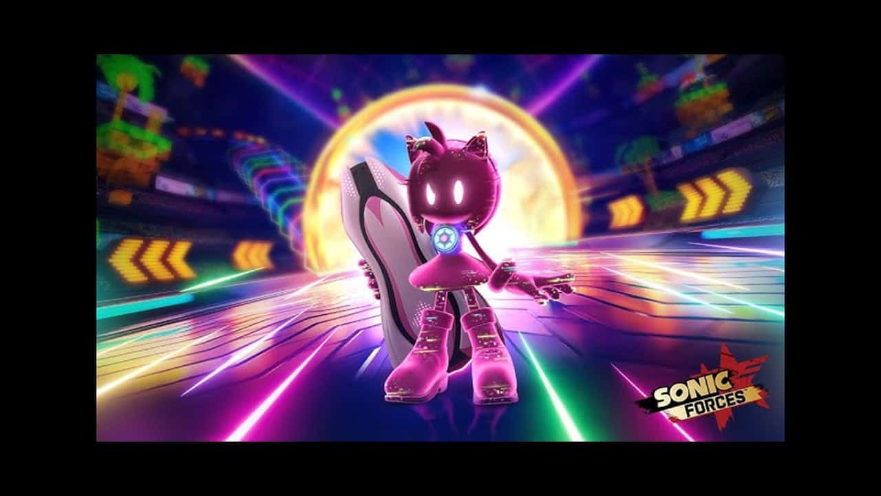 Sonic forces speed battle Amy with a board