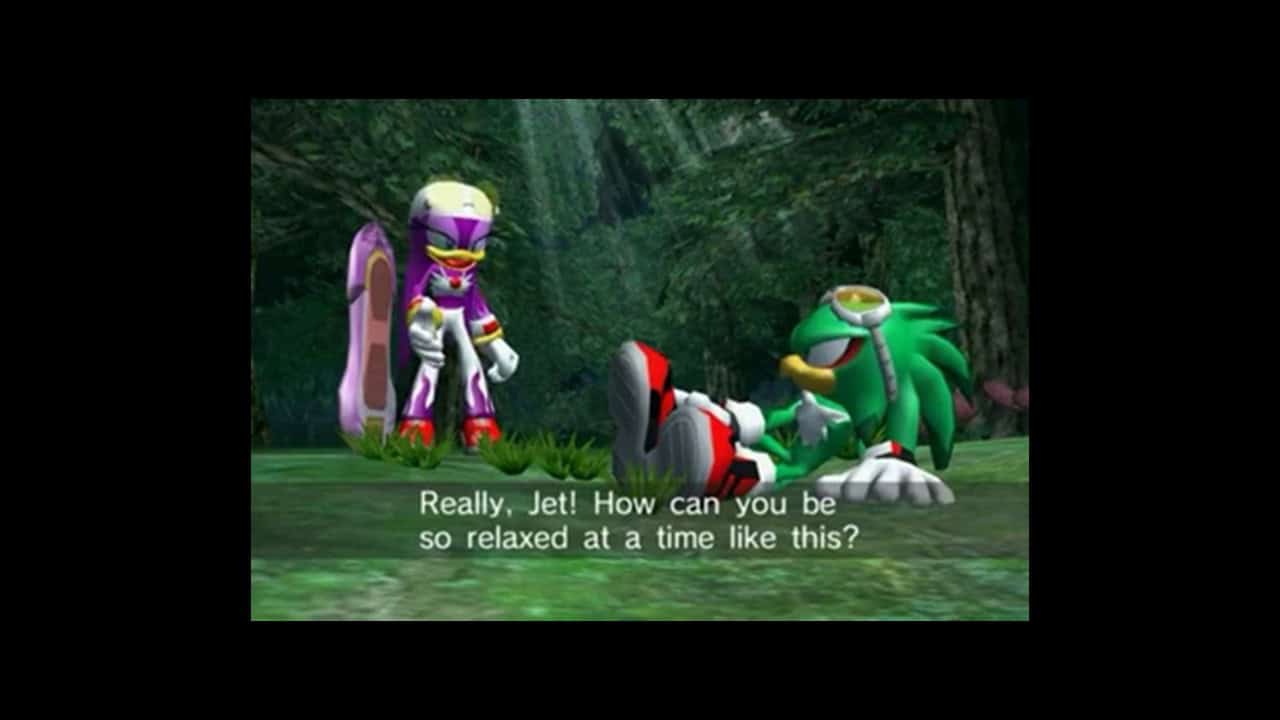 Wave yelling at Jet in Sonic Riders