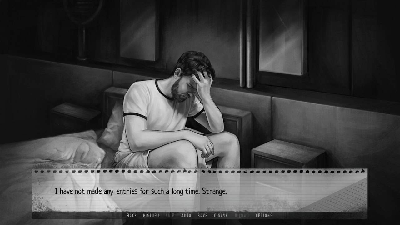 A screenshot of the main character in The Bunker Notes.